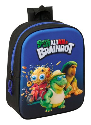 MOCHILA GUARDERIA 3D BRAINROT 22x27x10cm