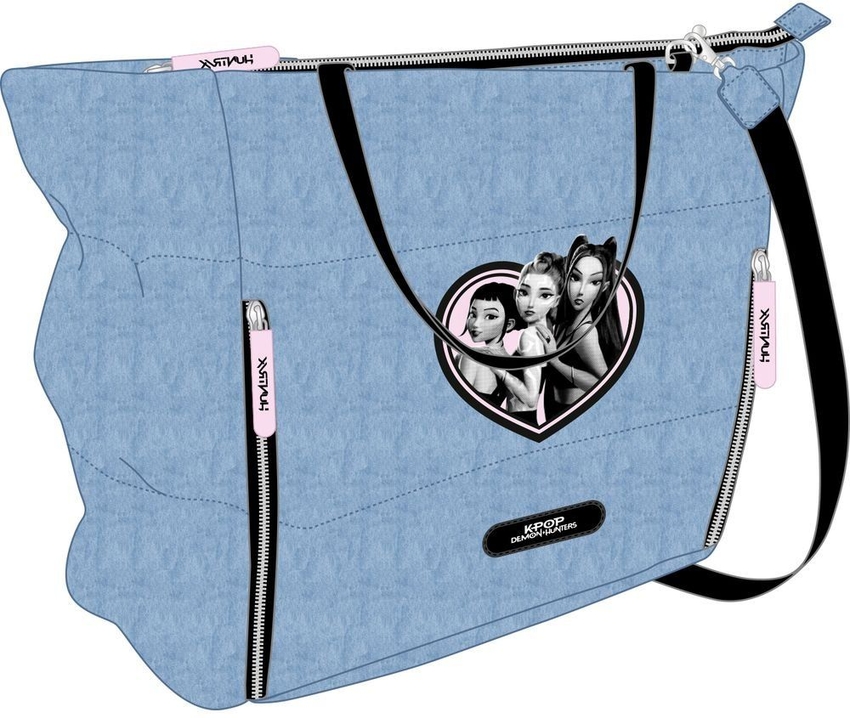 BOLSO CON BOLSILLO PARA PORTATIL 14,1'' K-POP Demon Hunters - HUNTRIX 40x31x17cm