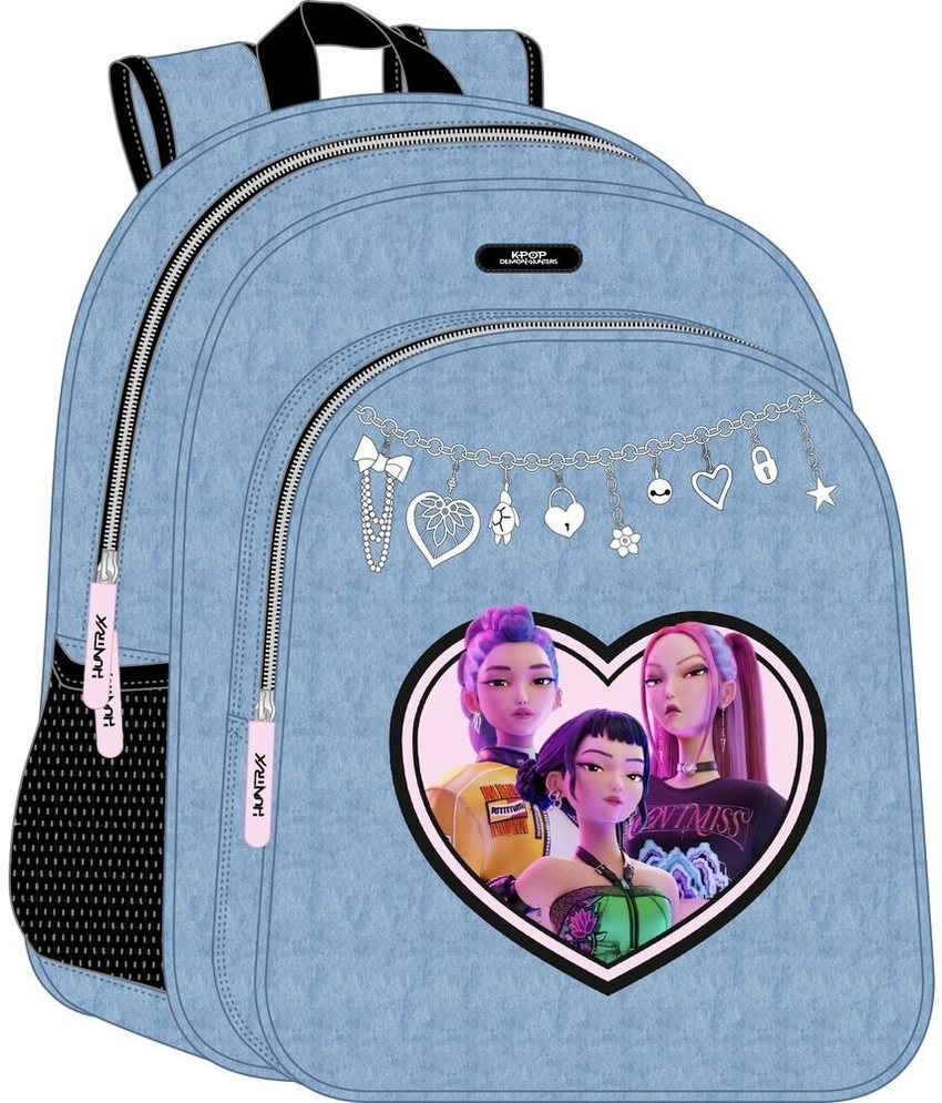 MOCHILA JUNIOR ADAPT.CARRO K-POP Demon Hunters - HUNTRIX 32x38x12cm