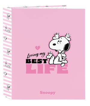 CARPETA FOLIO 4 ANILLAS 35MM LOMO ANCHO SNOOPY 27x33x6cm