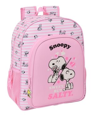 MOCHILA JUNIOR ADAPTABLE A CARRO SNOOPY 32x38x12cm