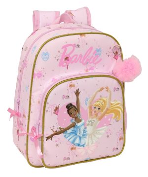 MOCHILA INFANTIL ADAPTABLE A CARRO BARBIE BALLET 26x34x11cm