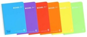 Paq/5 cuaderno espiral 4º 80h 90g. 1 horizontal enri plus tapa plastico