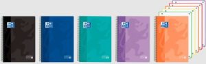 Paq/5 cuaderno espiral a4+ 120h 90g. cuadrícula 5x5 ebook5 microperforado calssic tapa plastico