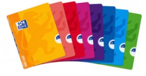 Paq/10 libretas a4 48h 90g. cuad.3x3x16 colores surtidos oxford classic