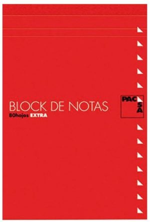 Paq/10 bloc notas con tapa fº 80h 60gr 4x4