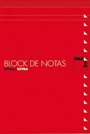 Paq/10 bloc notas con tapa 4º 80h 60gr 4x4