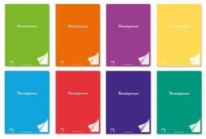 Paq/6 libreta grapada a4 48h 90g 1horizontal c/m colores surtidos