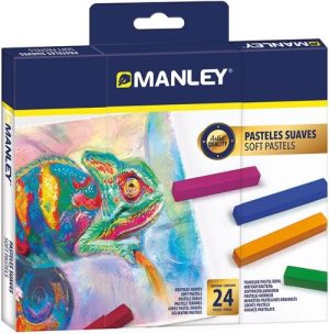 Estuche 24 barras pastel suave colores surtidos