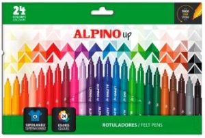 Estuche 24 rotuladores alpino up punta 1,0mm colores surtidos