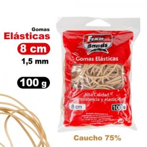 BOLSA 100G GOMAS ELASTICAS Nº8 1.5MMX8CM FIXO