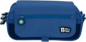 PORTATODO TRIPLE SOLAPA BITS &BOBS AZUL 23X10X10 CM