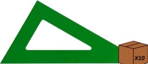 (pack 10u) cartabon serie tecnica 32cm metacrilato verde sin graduar