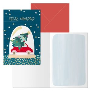 PACK/6 TARJETA DE FELICITACION NAVIDAD MODELO BEETLE