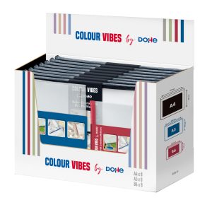 Expositor 24 bolsas eva multiusos colour vibes cierre cremallera colores surtidos