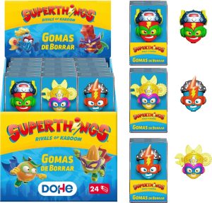 EXP 24 GOMAS DE BORRAR SURTIDAS SUPERTHINGS