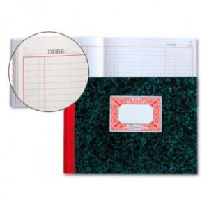 CARTONE CONTABILIDAD CAJA 4º 100 HOJAS DEBE Y HABER