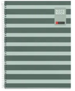 Cuaderno espiral notebook1 a4 80h cuad 4x4 between the line musgo