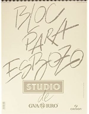 Bloc espiral de esbozo studio a3 100h 90g. grano fino microperforado