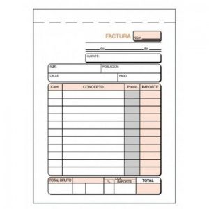 Paq/10 talonarios de facturas 1/8 natural con i.g.i.c. loan
