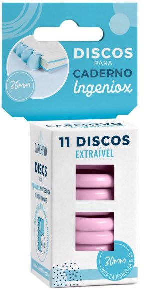 ESTUCHE 11 DISCOS PARA CUADERNO INGENIOX ROSAS