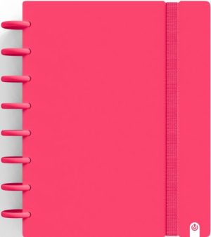 CUADERNO INGENIOX A5 80H CUADRICULA ROJO