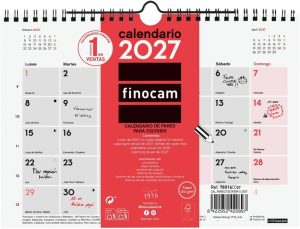 Calendario pared escribir s 2027 210x150mm