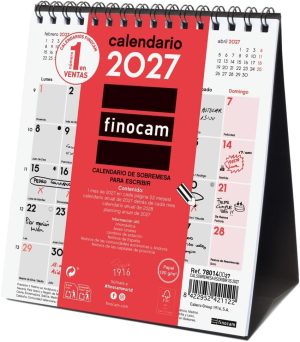 Calendario sobremesa escribir xs 2027 140x150mm
