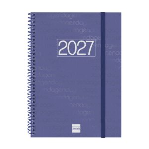 AGENDA ANUAL YEAR E10 SEMANA VISTA VERTICAL 2027 AZUL