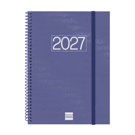 AGENDA ANUAL YEAR E10 SEMANA VISTA VERTICAL 2027 AZUL