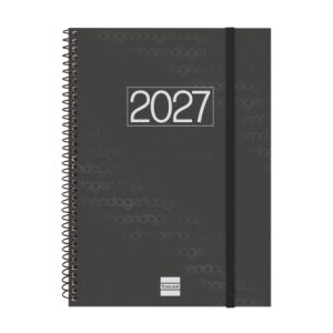 AGENDA ANUAL YEAR E10 SEMANA VISTA HORIZONTAL 2027 AZUL