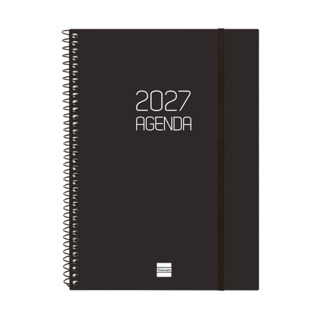 AGENDA ANUAL OPAQUE E10 SEMANA VISTA HORIZONTAL 2027 NEGRO