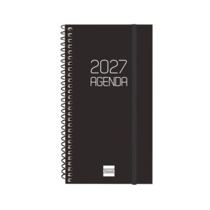 AGENDA ANUAL OPAQUE E9 SEMANA VISTA HORIZONTAL 2027 NEGRO