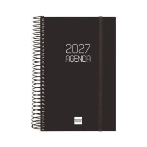 AGENDA ANUAL OPAQUE E5 1 DIA PAGINA 2027 NEGRO