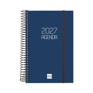 AGENDA ANUAL OPAQUE E5 1 DIA PAGINA 2027 AZUL