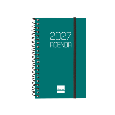 AGENDA ANUAL OPAQUE E3 SEMANA VISTA HORIZONTAL 2027 VERDE