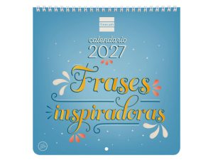 Calendario pared art frases inspiradoras 2027 21x21cm
