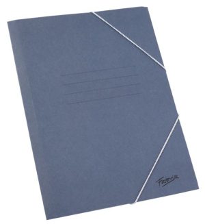 PAQ/5 CARPETA CARTON 4º GOMAS Y SOLAPAS AZUL