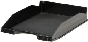 BANDEJA SOBREMESA APILABLE PLASTICO RECICLABLE NEGRA