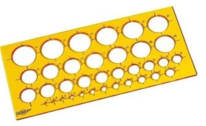 Bolsa plantilla de circulos 27x13cm plastico