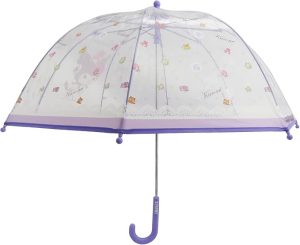 PARAGUAS MANUAL INFANTIL TRANSP BURBUJA 48CM SANRIO KUROMI