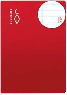 PAQ/10 LIBRETAS A4 50H 70G. CUAD. 6X6 C/M ROJO ESCOLOFI