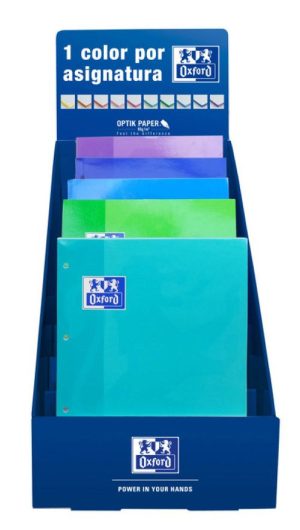 Exp 25 recambio color 1 a4 80h 4 taladros 90g. cuad.5x5 colores frios