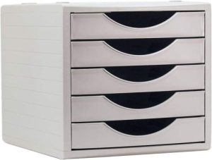 MODULO 5 CAJONES COLOR GRIS/GRIS OPACO 340X270X260MM