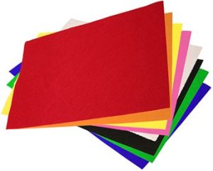 PACK/10 PLANCHAS DE FIELTRO 20X30 CM COLORES SURTIDOS