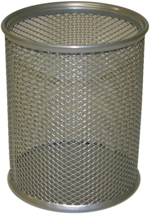 CUBILETE METALICO REJILLA 8X10CM CROMADO