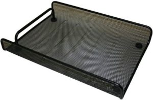 BANDEJA METALICA REJILLA 24,5X4X35CM NEGRO