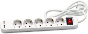 BASE MULTIPLE CEGASA 5 TOMAS +2 USB 1.4M