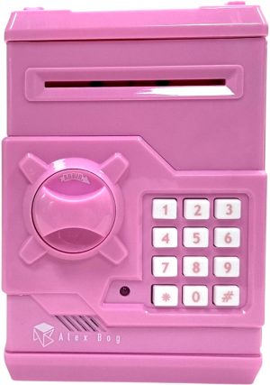 CAJA FUERTE ELECTRONICA COLOR ROSA
