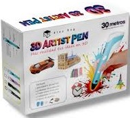 Caja bolígrafo 3d artist pen con 6 recambios de colores